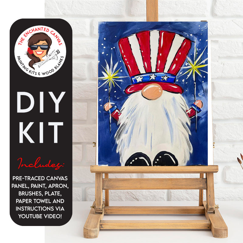 Independence Day Top Hat Gnome DIY Painting Kit