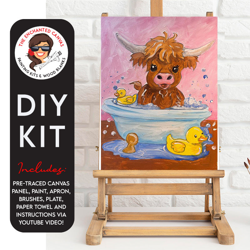 Bubbles the Bathing Cow DIY Painting Kit