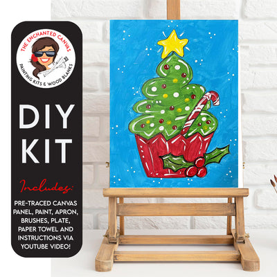 Christmas Tree Cupcake DIY Painting Kit