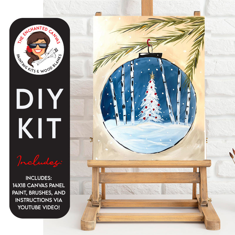 Embrace the festive spirit and make your holidays Merry & Bright with our DIY Scenic Tree Ornament Painting Kit! Dive into the joy of creating a scenic Christmas tree ornament that will add a touch of artistic magic to your holiday decor.