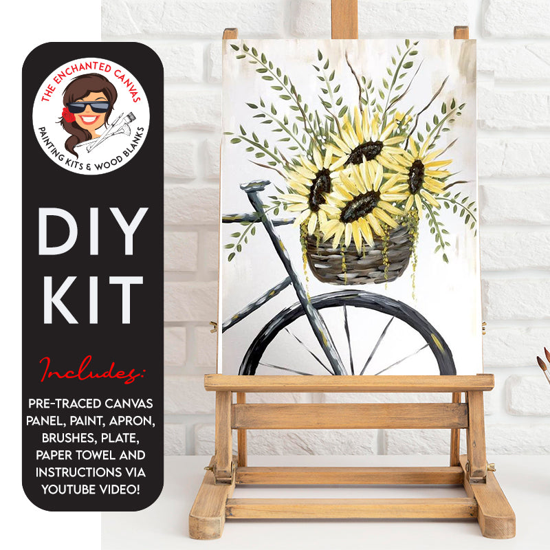 Sunflower and Bike DIY Painting Kit