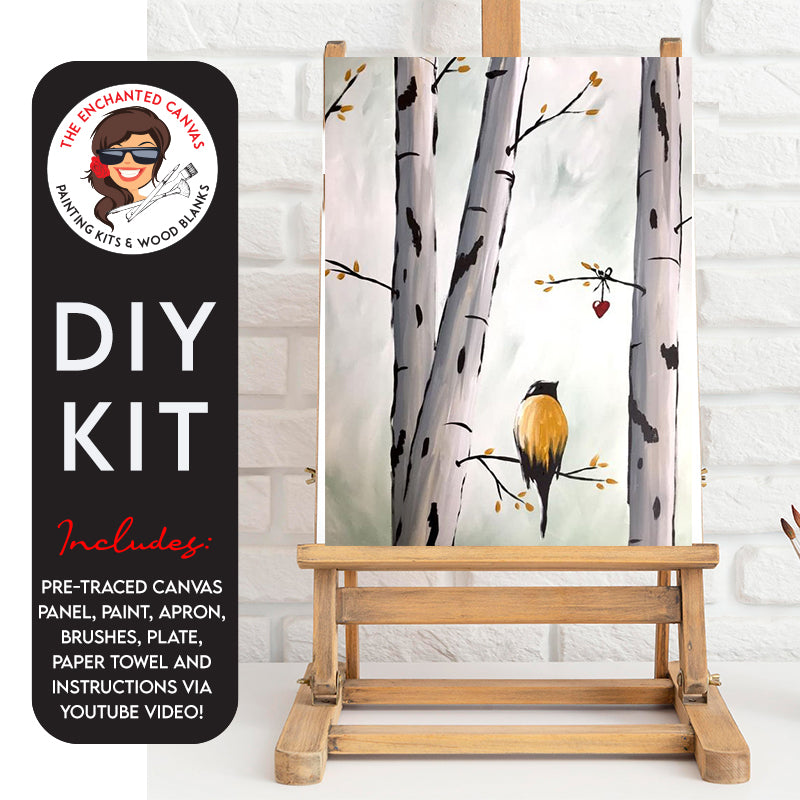 DIY Birch on a Birch Tree Painting Kit