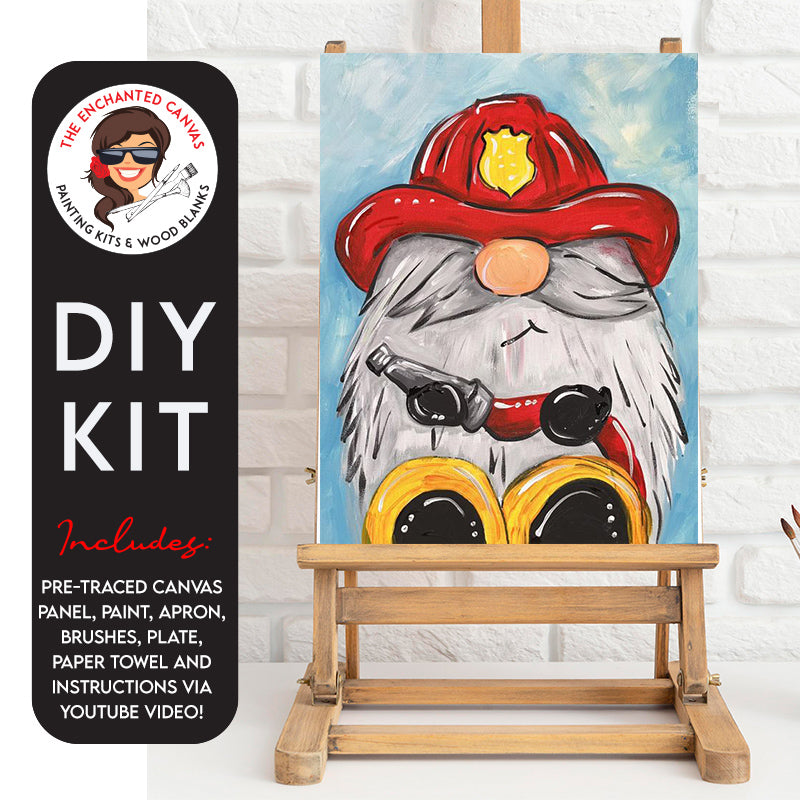 Firefighter Gnome DIY Painting Kit