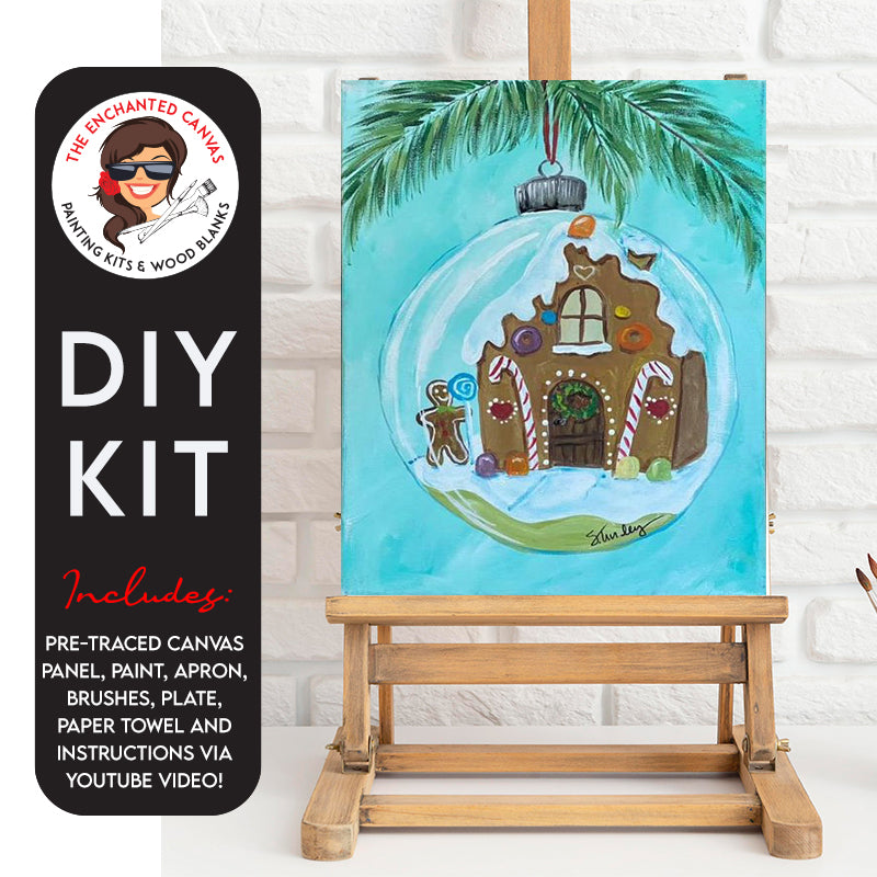 Gingerbread House Ornament DIY Painting Kit