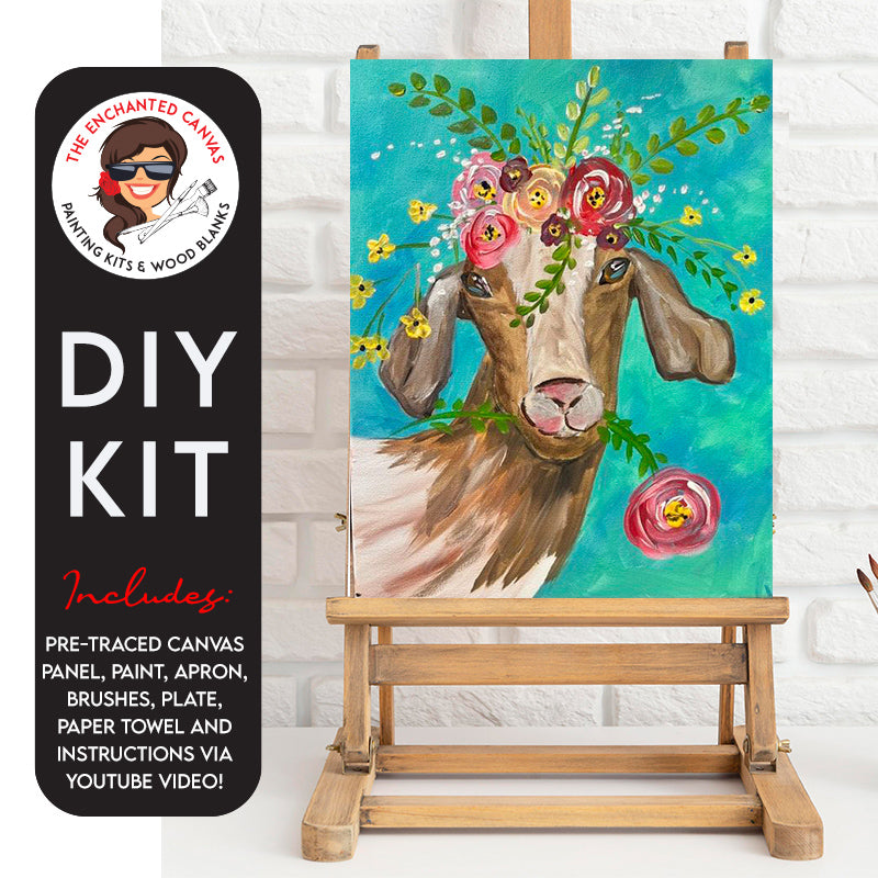 Goat in Flower Garden DIY Painting Kit