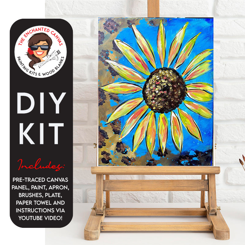 Sunflower with Leopard Spots DIY Painting Kit