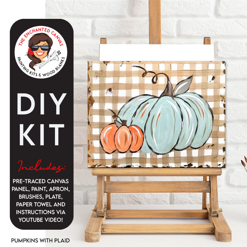 Pumpkin with Plaid DIY Painting Kit