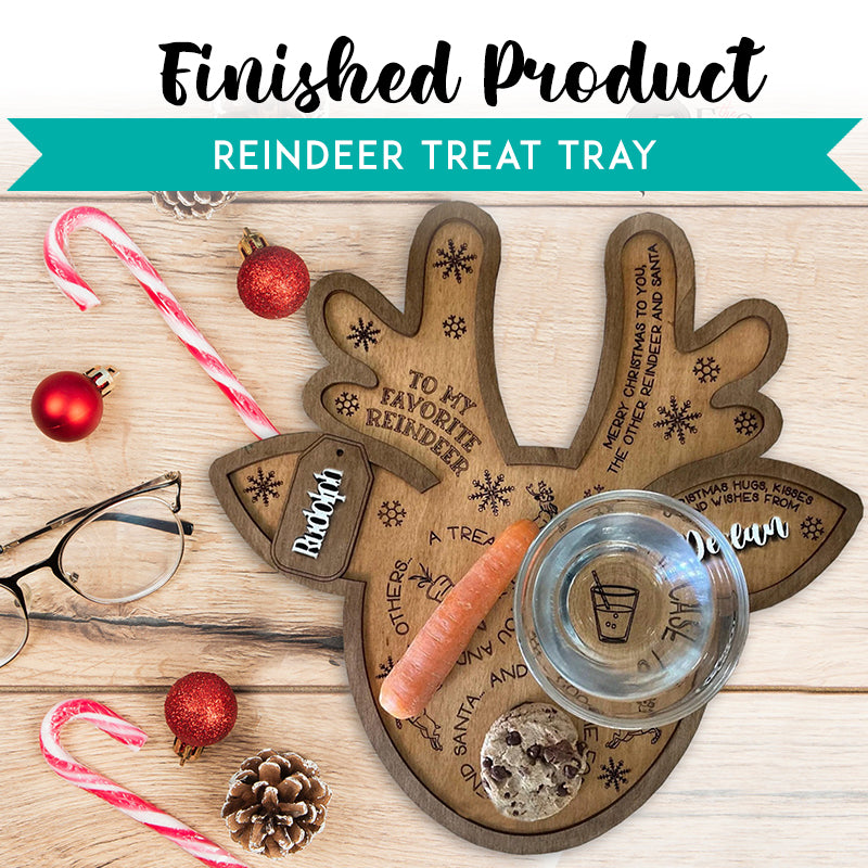 Santa Reindeer Treat Tray for kids