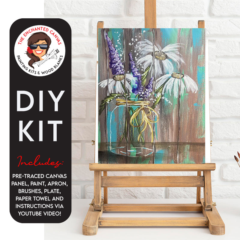 Floral Daisies and Lilacs Painting Kit