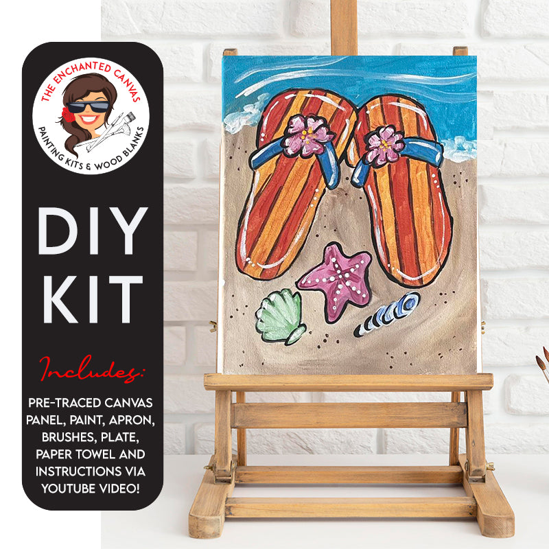 Sandals on the Beach DIY Painting Kit