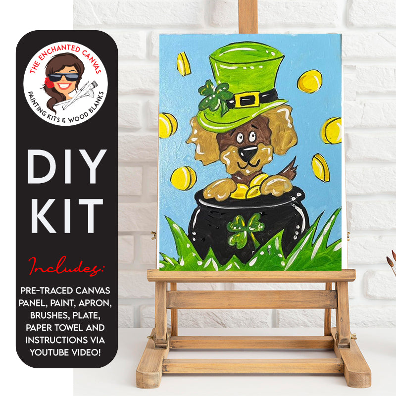 Shamrock Puppy DIY Painting Kit