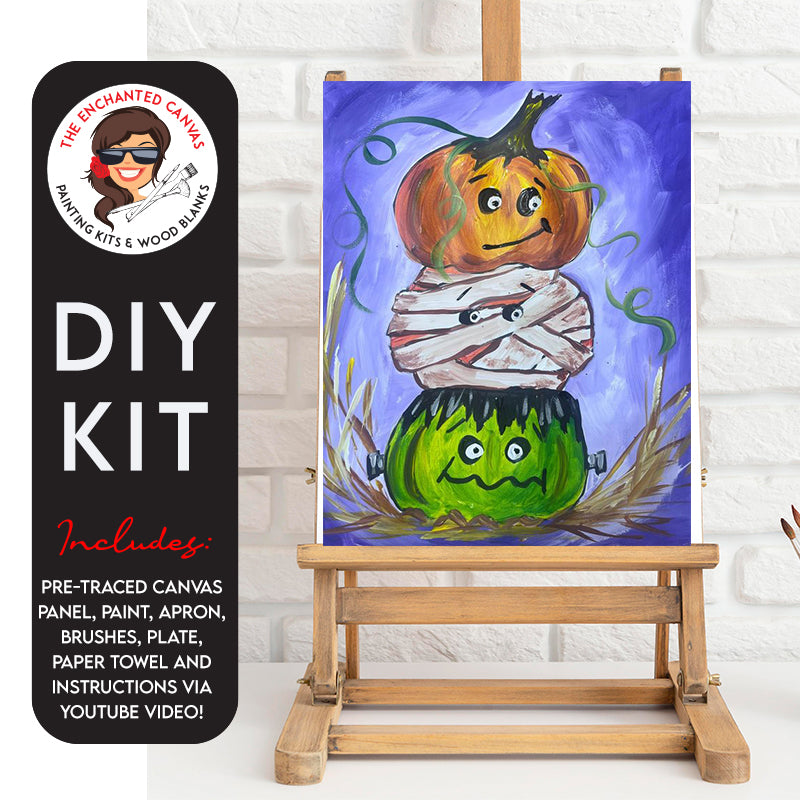 Spooky Pumpkin Stack DIY Painting Kit