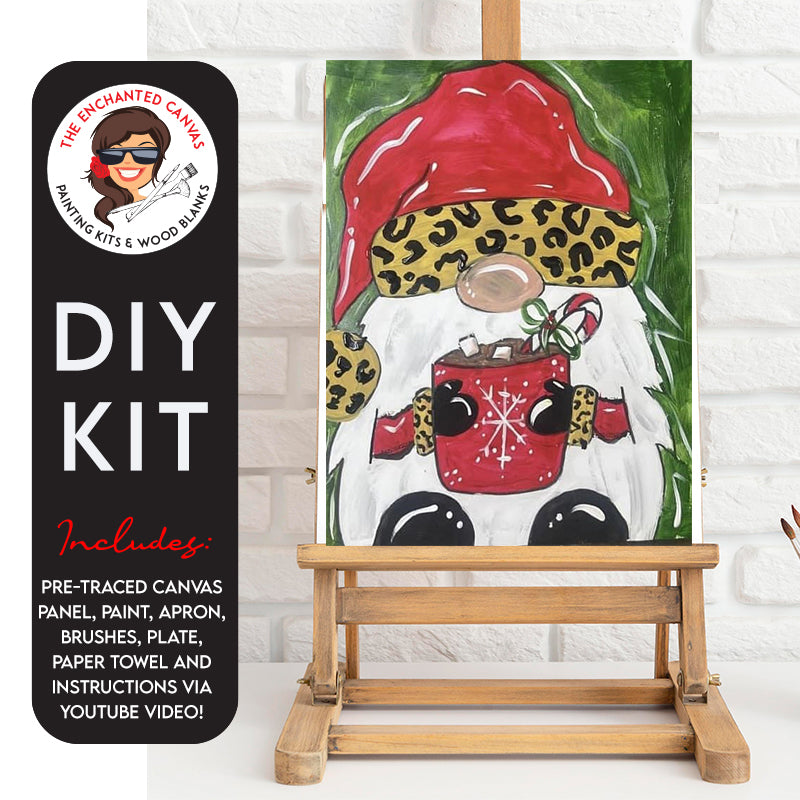 Holiday Leopard Gnome DIY Painting Kit